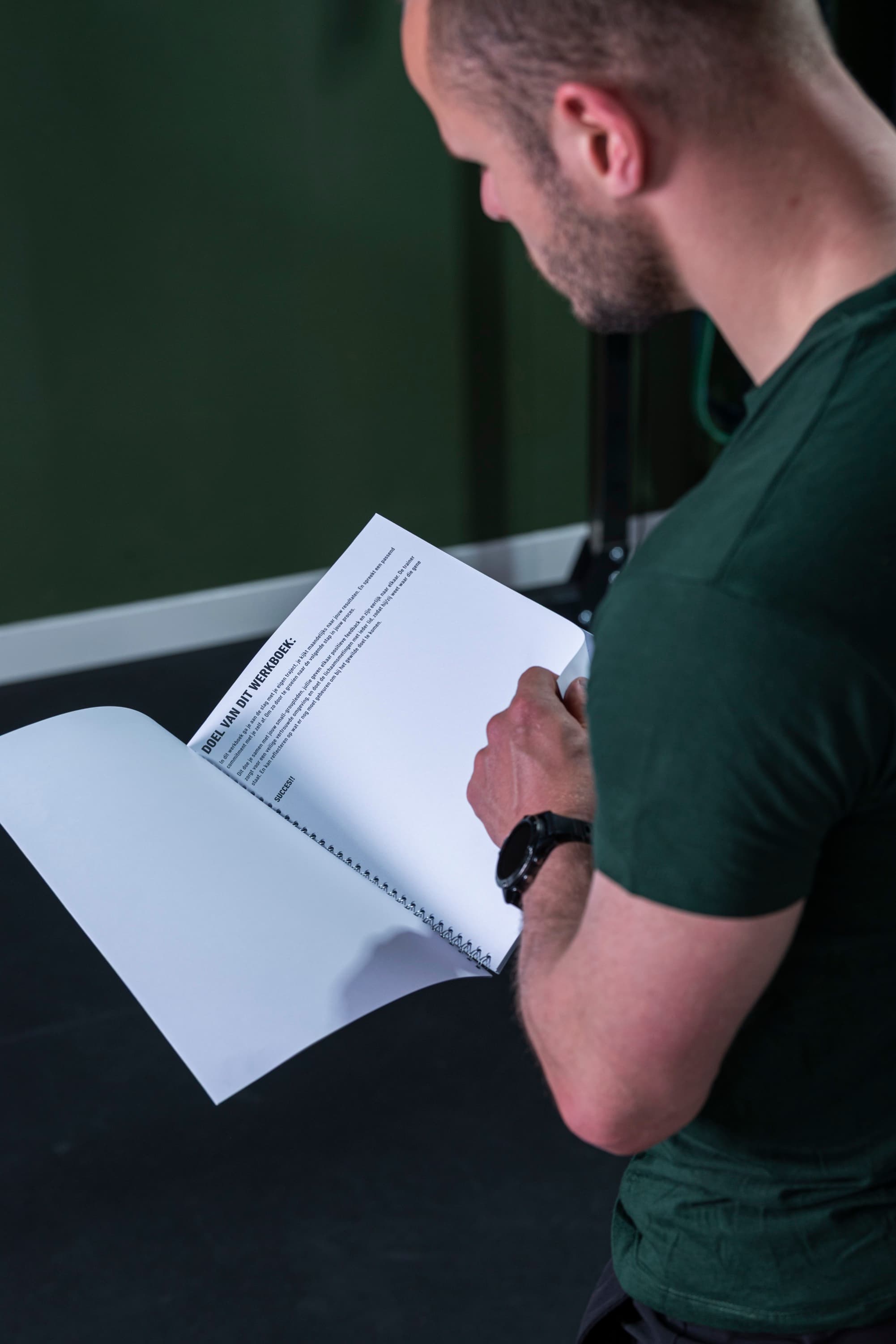 Job neemt het trainingsplan door